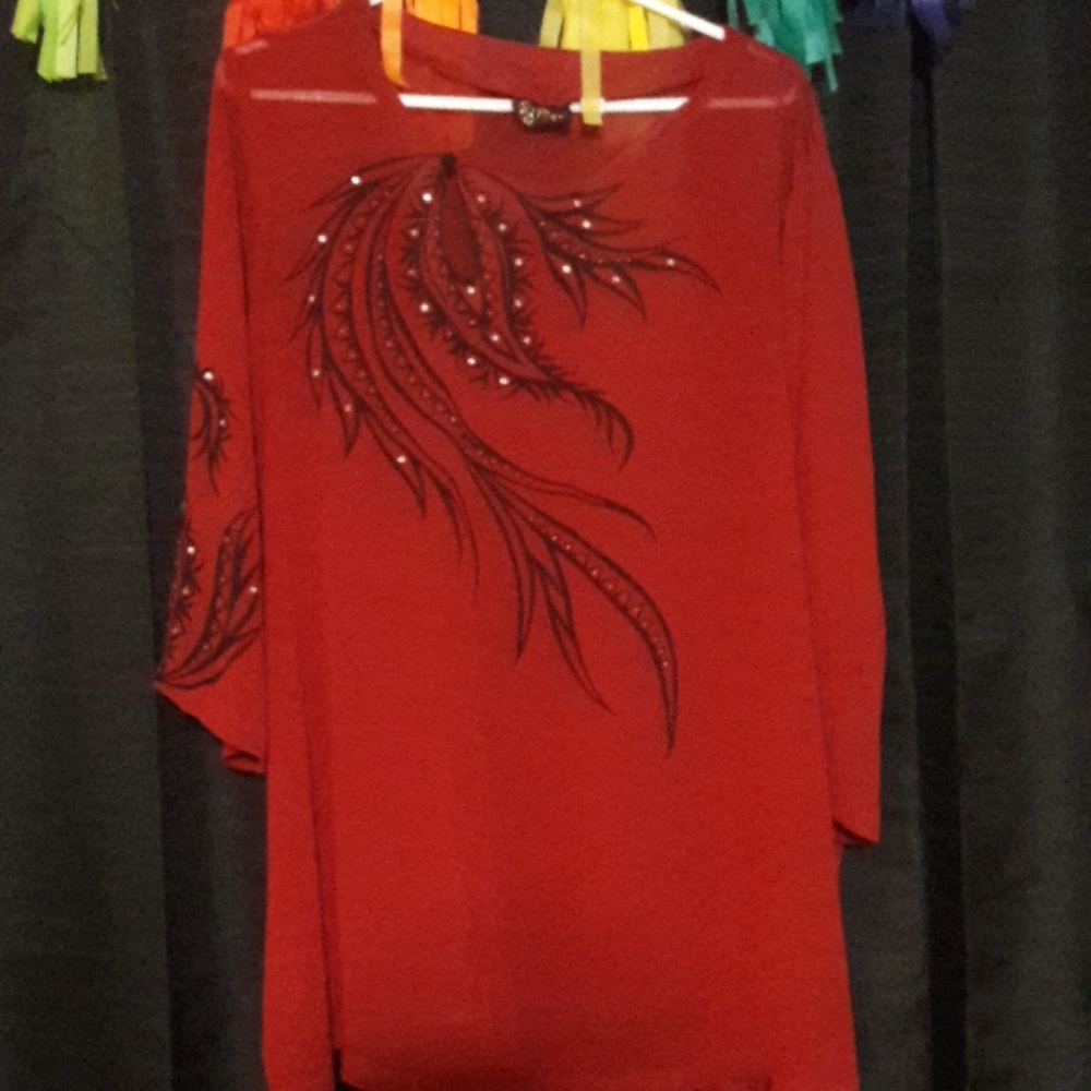 Garnet red blouse